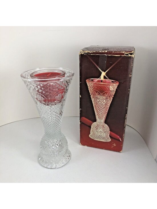 Avon Other - Vintage AVON Fostoria Heart and Diamond Convertible Candlestick American Glass